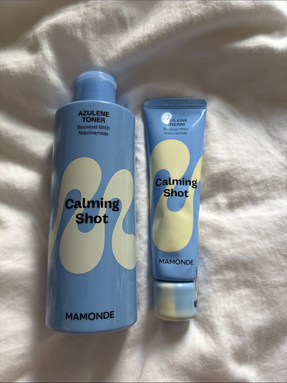 Mamonde Calming Shot Azulene Toner & Cream Set - Light Blue